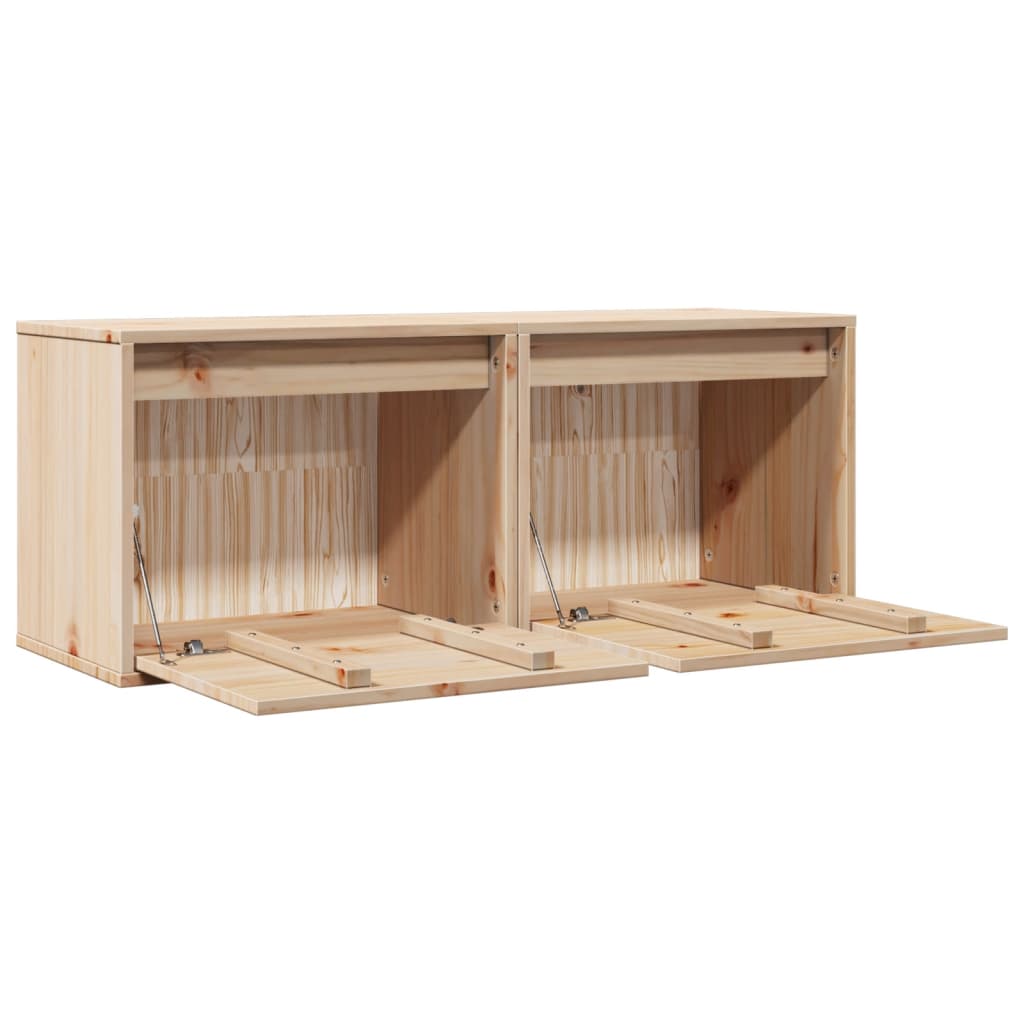 vidaXL Dulapuri de perete, 2 buc., 45x30x35 cm, lemn masiv de pin