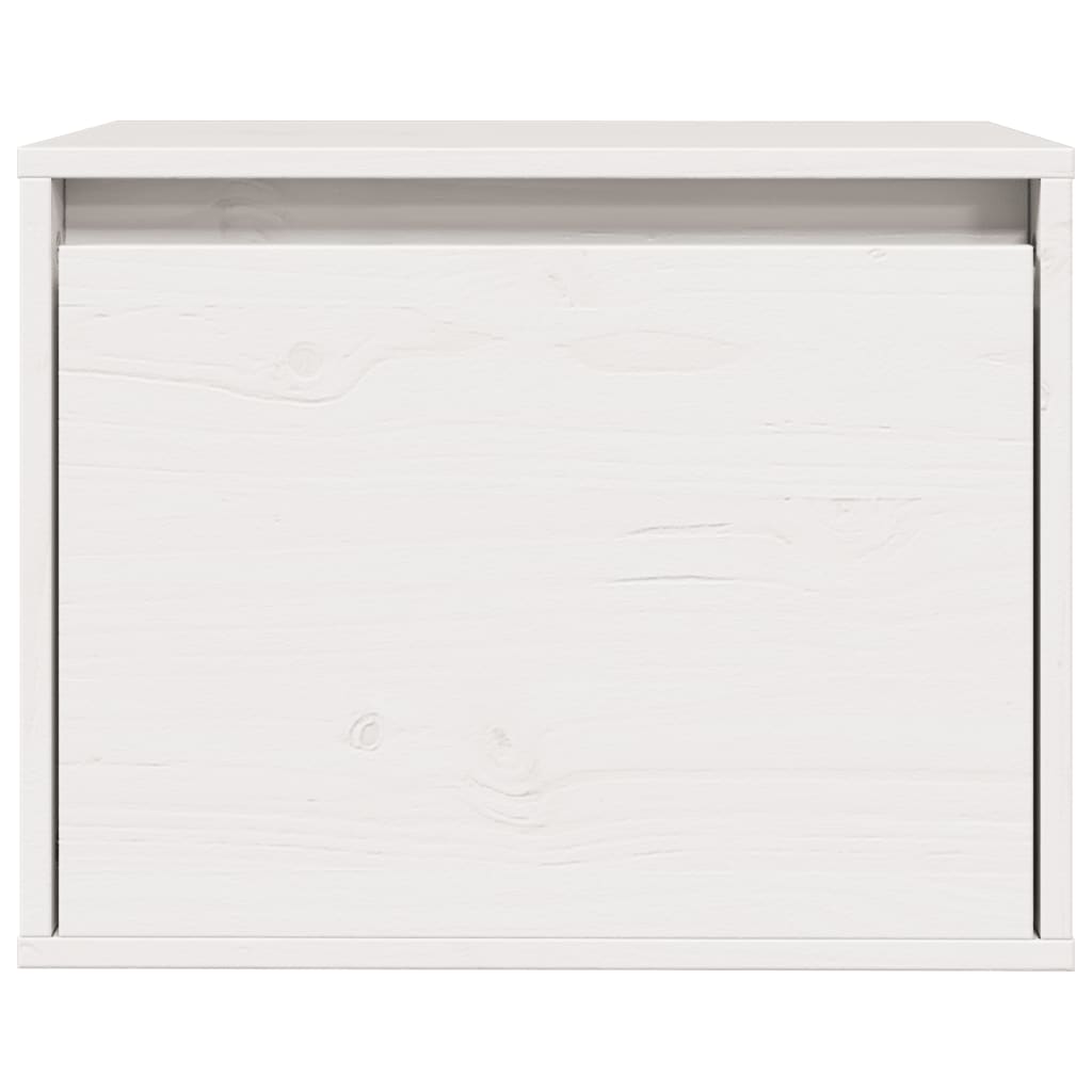 vidaXL Dulap de perete, alb, 45x30x35 cm, lemn masiv de pin