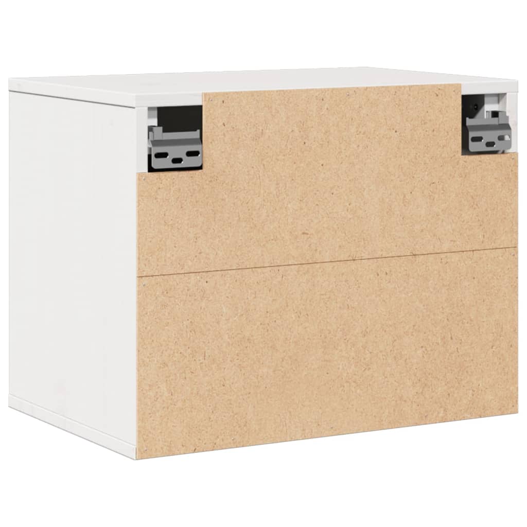 vidaXL Dulap de perete, alb, 45x30x35 cm, lemn masiv de pin