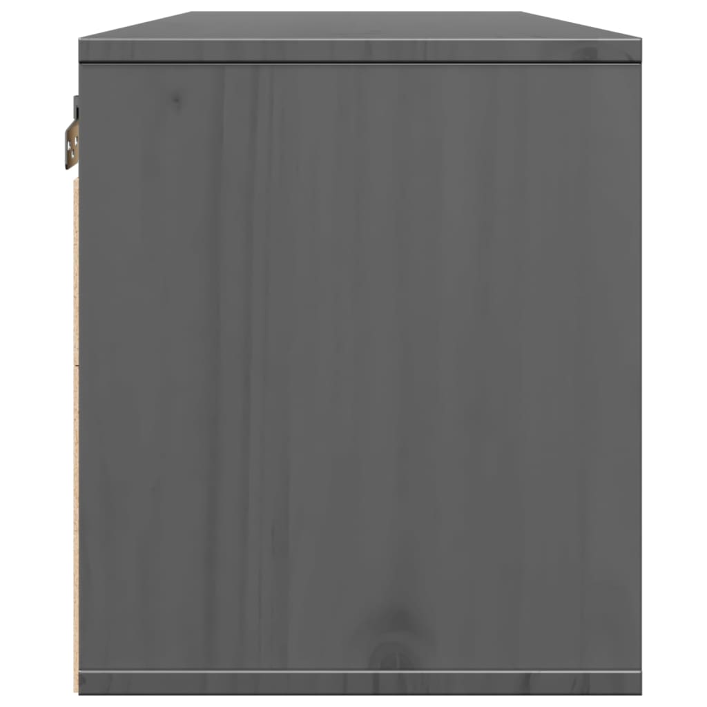 vidaXL Dulapuri de perete, 2 buc., gri, 45x30x35 cm, lemn masiv de pin