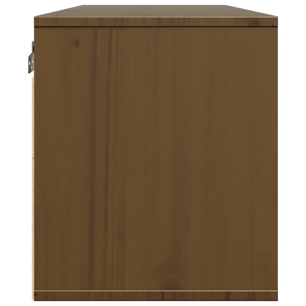 vidaXL Dulapuri de perete 2 buc. maro miere 45x30x35 cm lemn masiv pin