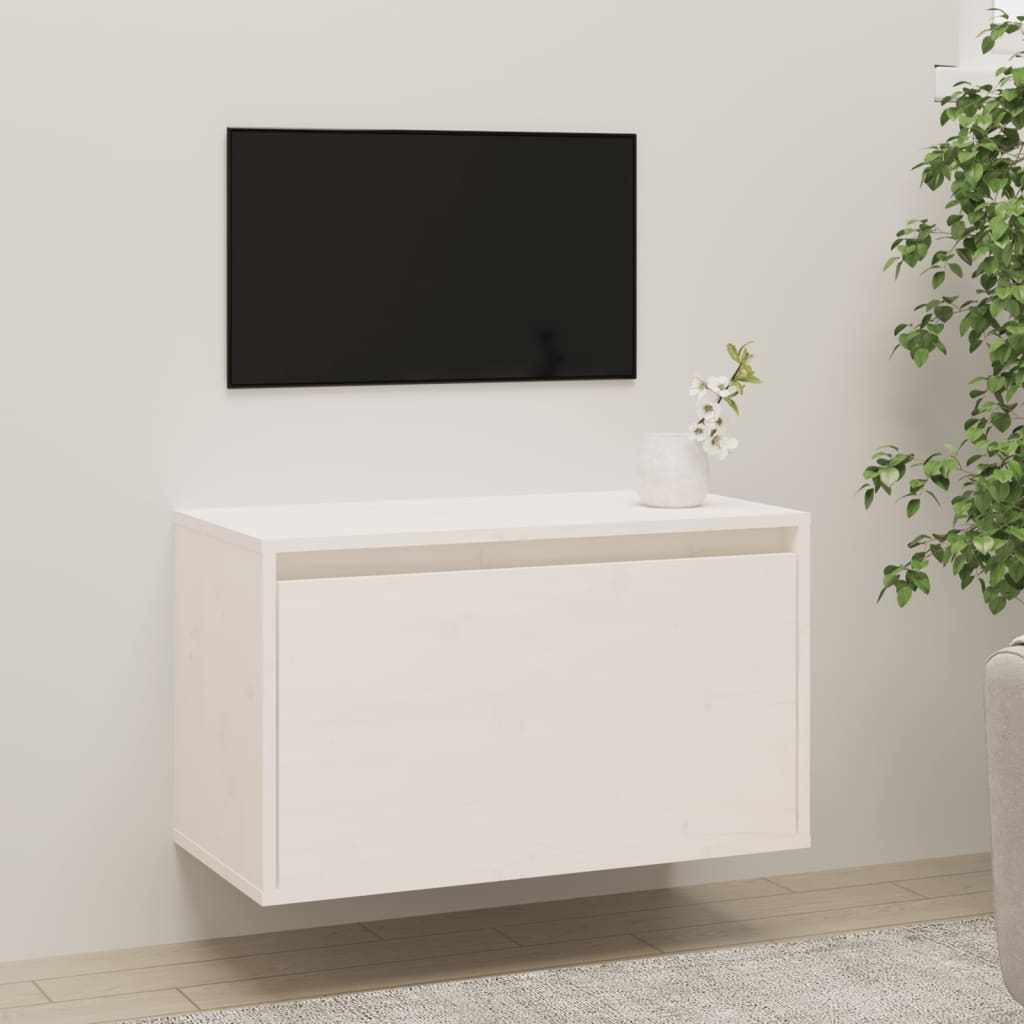 vidaXL Dulap de perete, alb, 60x30x35 cm, lemn masiv de pin vidaXL Dulap de perete, alb, 60x30x35 cm, lemn masiv de pin