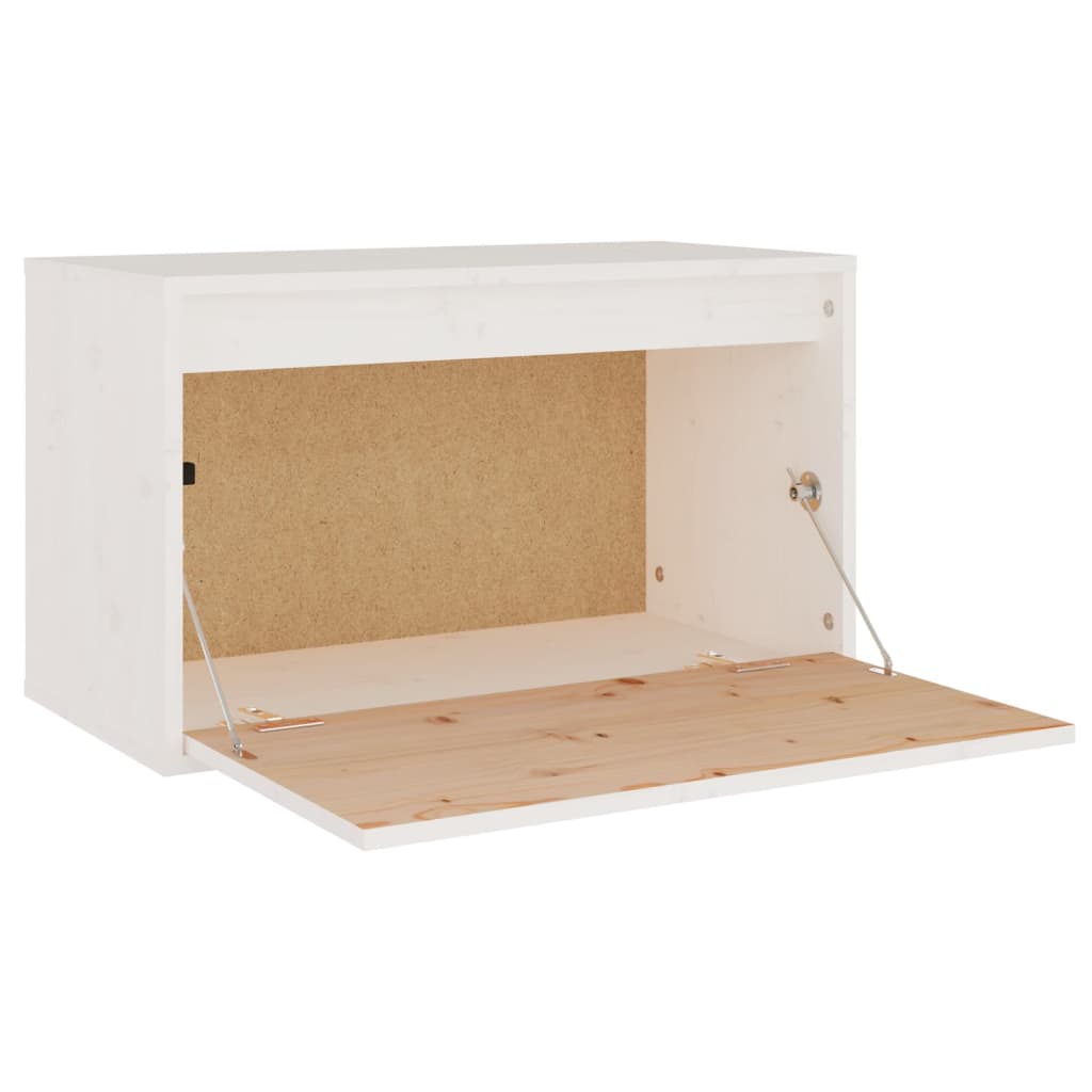 vidaXL Dulap de perete, alb, 60x30x35 cm, lemn masiv de pin vidaXL Dulap de perete, alb, 60x30x35 cm, lemn masiv de pin