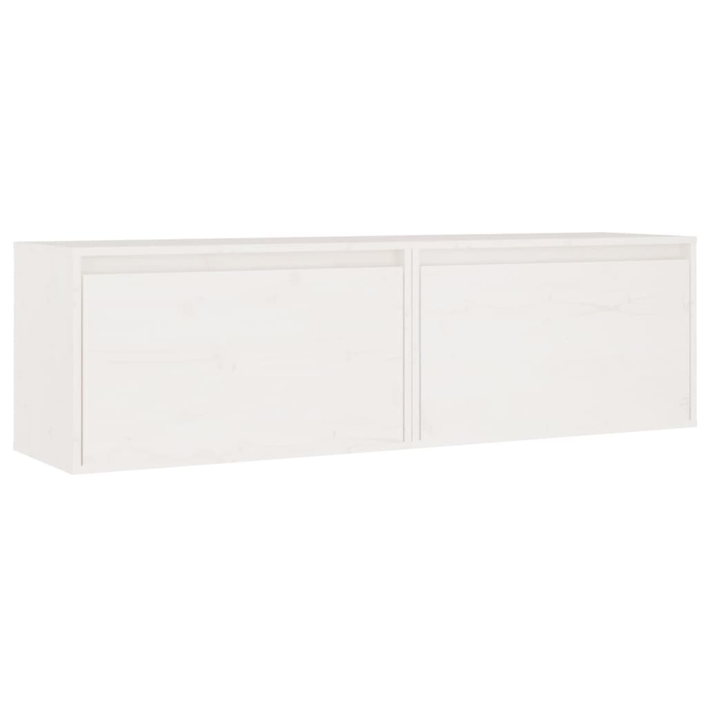 vidaXL Dulapuri de perete, 2 buc., alb, 60x30x35 cm, lemn masiv de pin