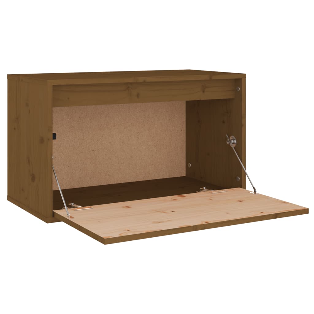 vidaXL Dulap de perete, maro miere, 60x30x35 cm, lemn masiv de pin vidaXL Dulap de perete, maro miere, 60x30x35 cm, lemn masiv de pin