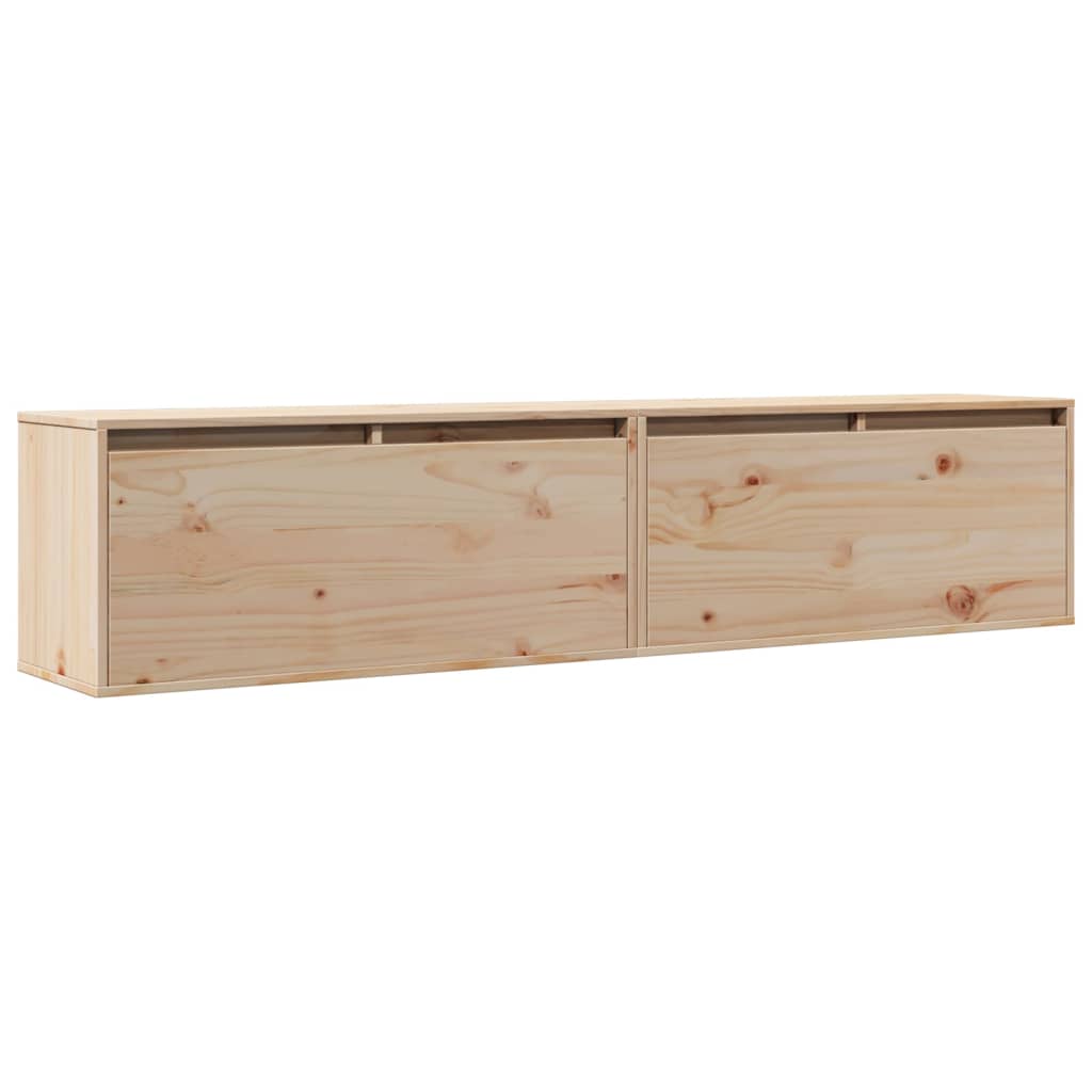 vidaXL Dulapuri de perete 2 buc. 80x30x35 cm, lemn masiv de pin