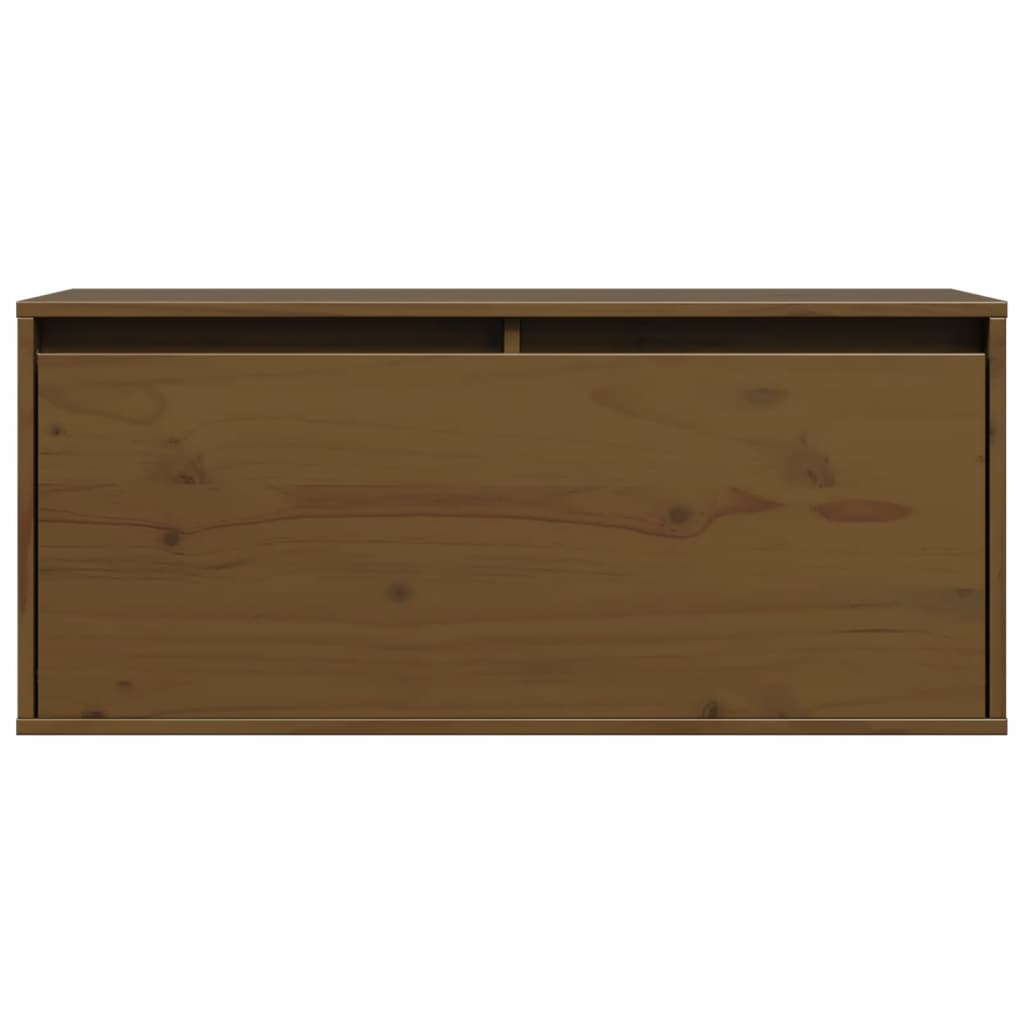 vidaXL Dulap de perete, maro miere, 80x30x35 cm, lemn masiv de pin vidaXL Dulap de perete, maro miere, 80x30x35 cm, lemn masiv de pin