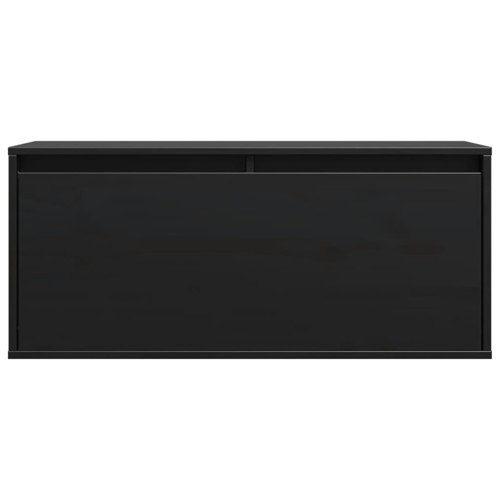 vidaXL Dulap de perete, negru, 80x30x35 cm, lemn masiv de pin vidaXL Dulap de perete, negru, 80x30x35 cm, lemn masiv de pin