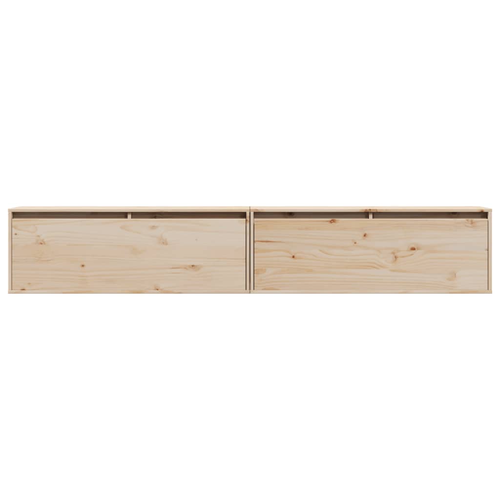 vidaXL Dulapuri de perete 2 buc.,100x30x35 cm, lemn masiv de pin