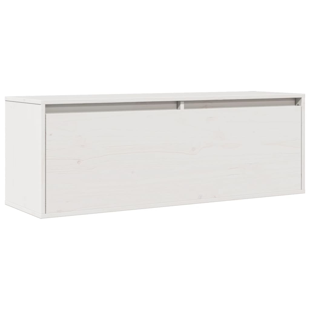 vidaXL Dulap de perete, alb, 100x30x35 cm, lemn masiv de pin vidaXL Dulap de perete, alb, 100x30x35 cm, lemn masiv de pin
