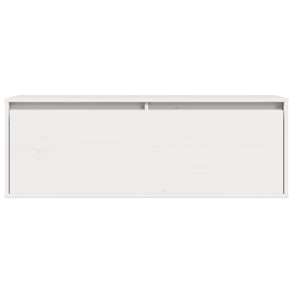 vidaXL Dulap de perete, alb, 100x30x35 cm, lemn masiv de pin vidaXL Dulap de perete, alb, 100x30x35 cm, lemn masiv de pin