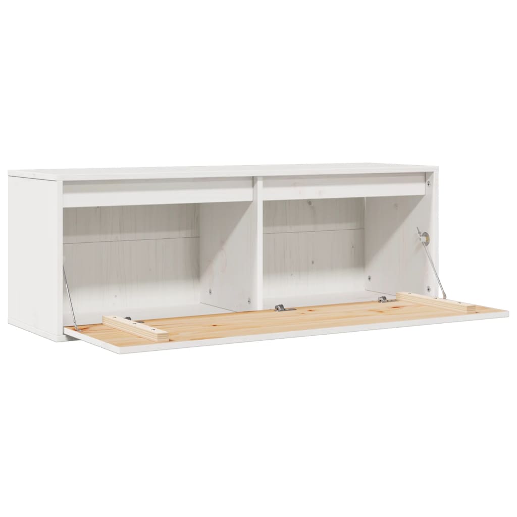 vidaXL Dulap de perete, alb, 100x30x35 cm, lemn masiv de pin vidaXL Dulap de perete, alb, 100x30x35 cm, lemn masiv de pin