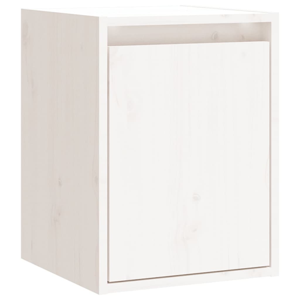 vidaXL Dulapuri de perete 2 buc. alb, 30x30x40 cm, lemn masiv de pin