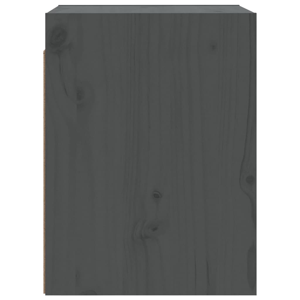 vidaXL Dulapuri de perete 2 buc. gri, 30x30x40 cm, lemn masiv de pin
