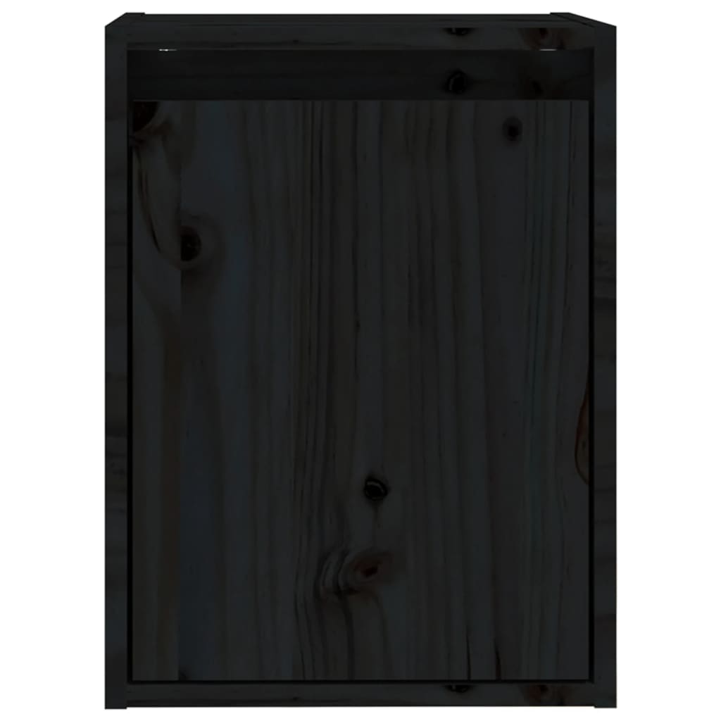 vidaXL Dulap de perete, negru, 30x30x40 cm, lemn masiv de pin vidaXL Dulap de perete, negru, 30x30x40 cm, lemn masiv de pin