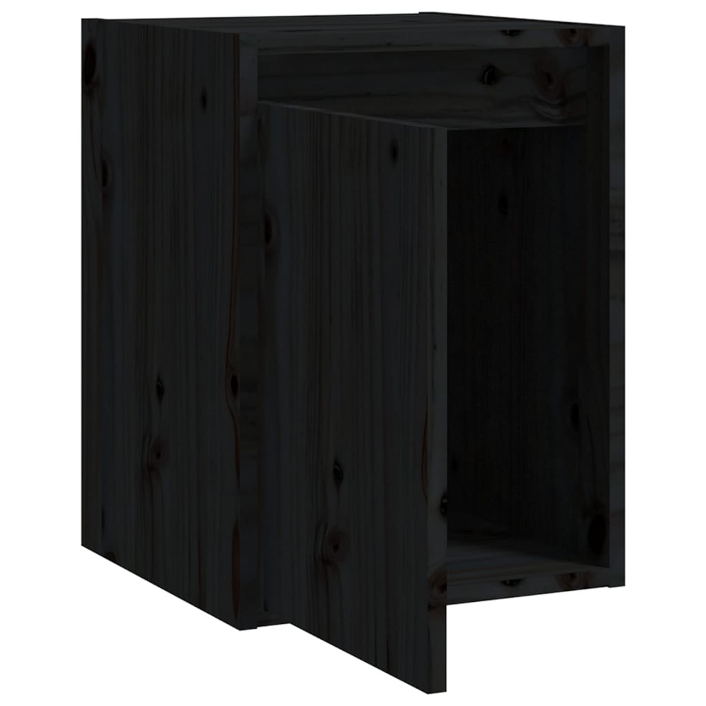 vidaXL Dulap de perete, negru, 30x30x40 cm, lemn masiv de pin vidaXL Dulap de perete, negru, 30x30x40 cm, lemn masiv de pin
