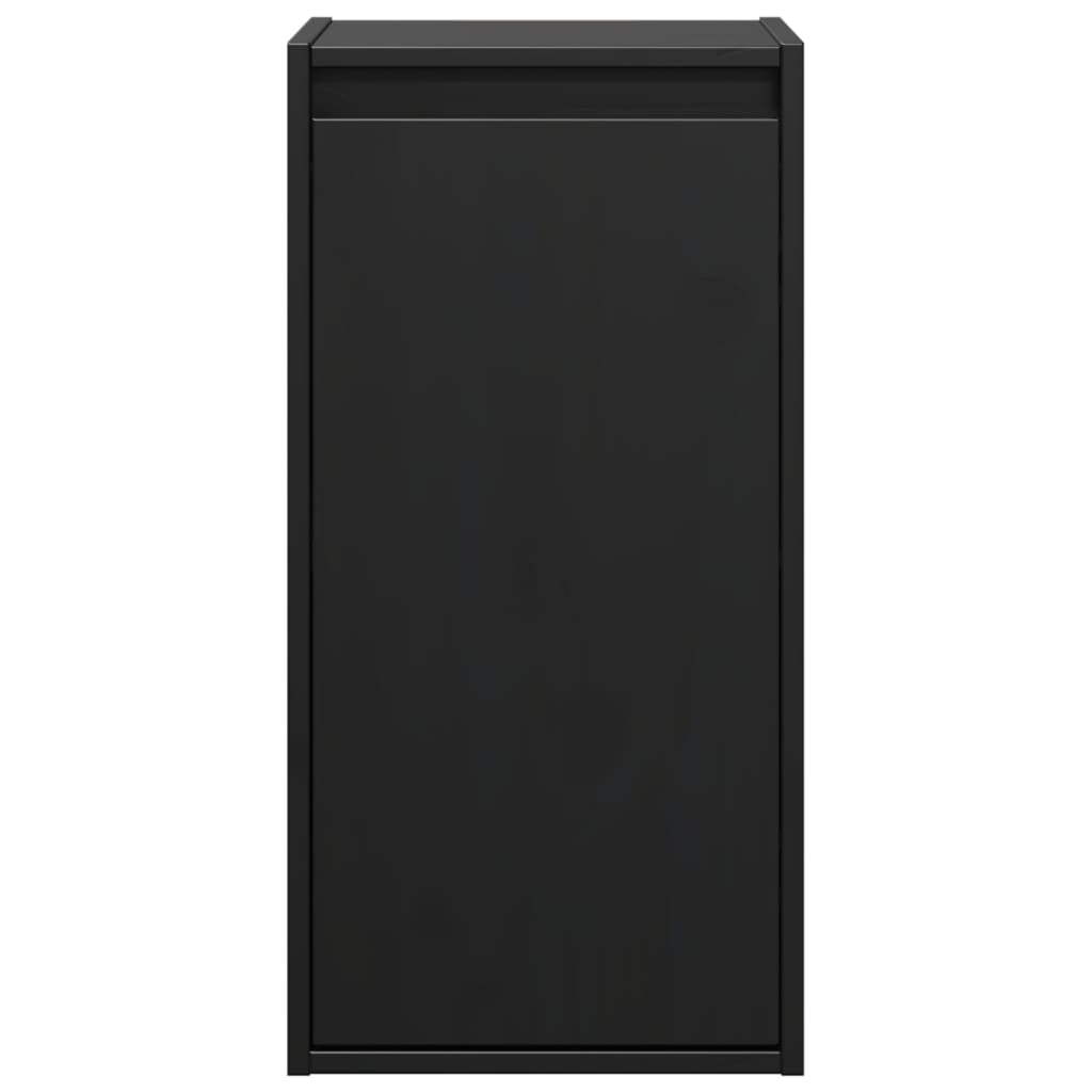 vidaXL Dulapuri de perete, 2 buc., negru, 30x30x60 cm, lemn masiv pin