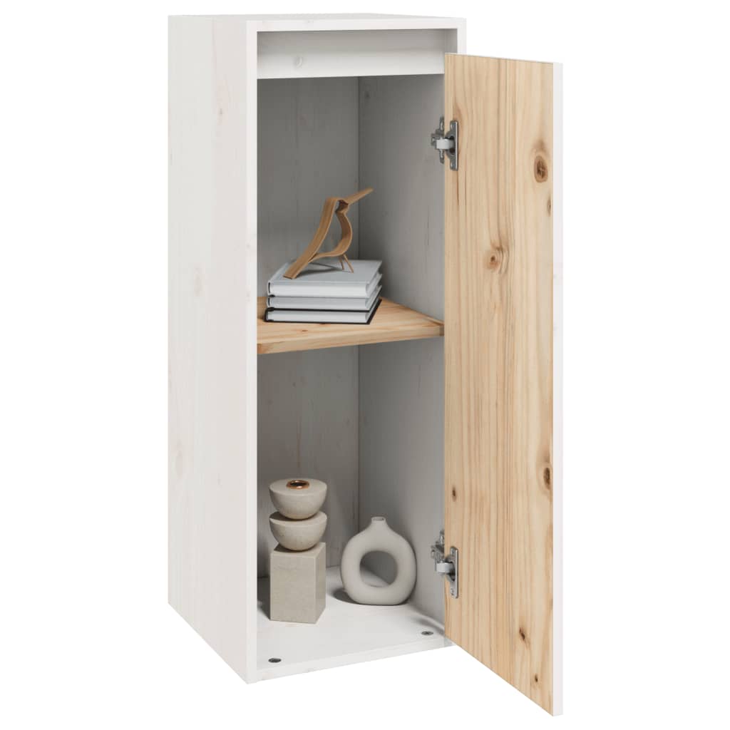 vidaXL Dulap de perete, alb, 30x30x80 cm, lemn masiv de pin vidaXL Dulap de perete, alb, 30x30x80 cm, lemn masiv de pin