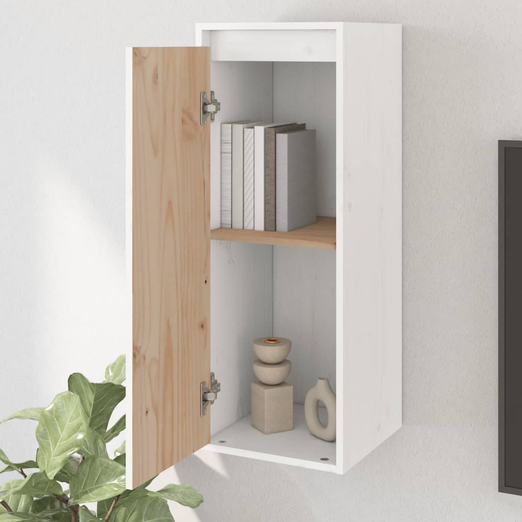 vidaXL Dulap de perete, alb, 30x30x80 cm, lemn masiv de pin vidaXL Dulap de perete, alb, 30x30x80 cm, lemn masiv de pin