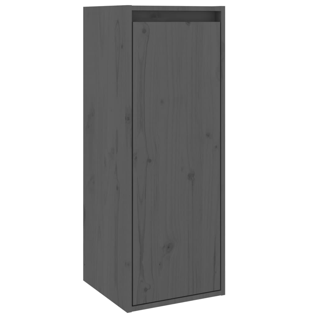 vidaXL Dulap de perete, gri, 30x30x80 cm, lemn masiv de pin vidaXL Dulap de perete, gri, 30x30x80 cm, lemn masiv de pin