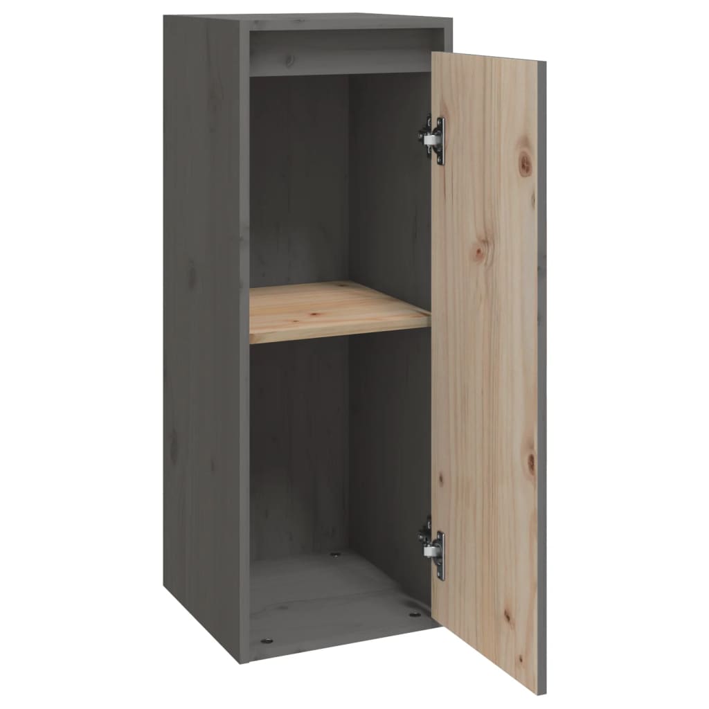 vidaXL Dulap de perete, gri, 30x30x80 cm, lemn masiv de pin vidaXL Dulap de perete, gri, 30x30x80 cm, lemn masiv de pin