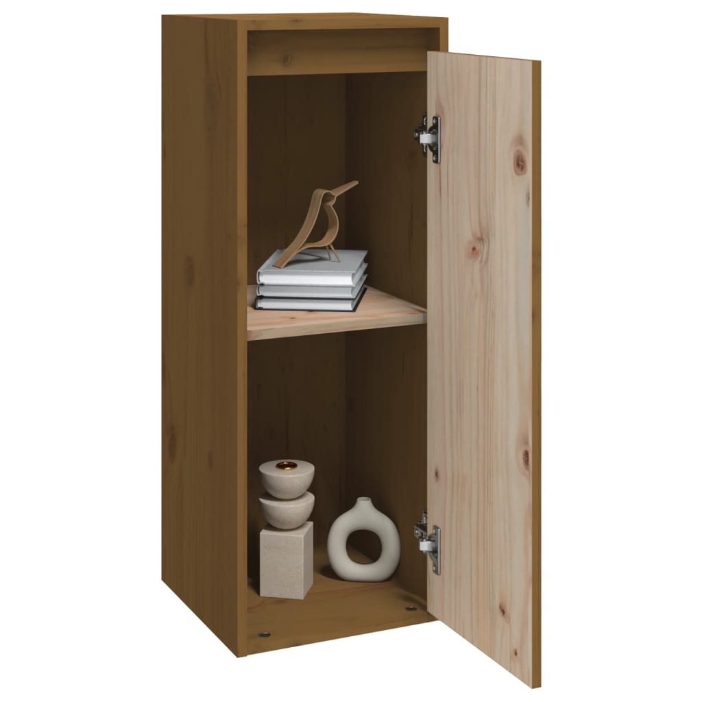 vidaXL Dulap de perete, maro miere, 30x30x80 cm, lemn masiv de pin
