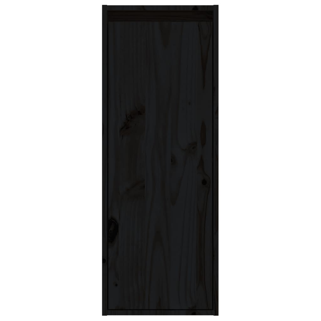 vidaXL Dulap de perete, negru, 30x30x80 cm, lemn masiv de pin vidaXL Dulap de perete, negru, 30x30x80 cm, lemn masiv de pin