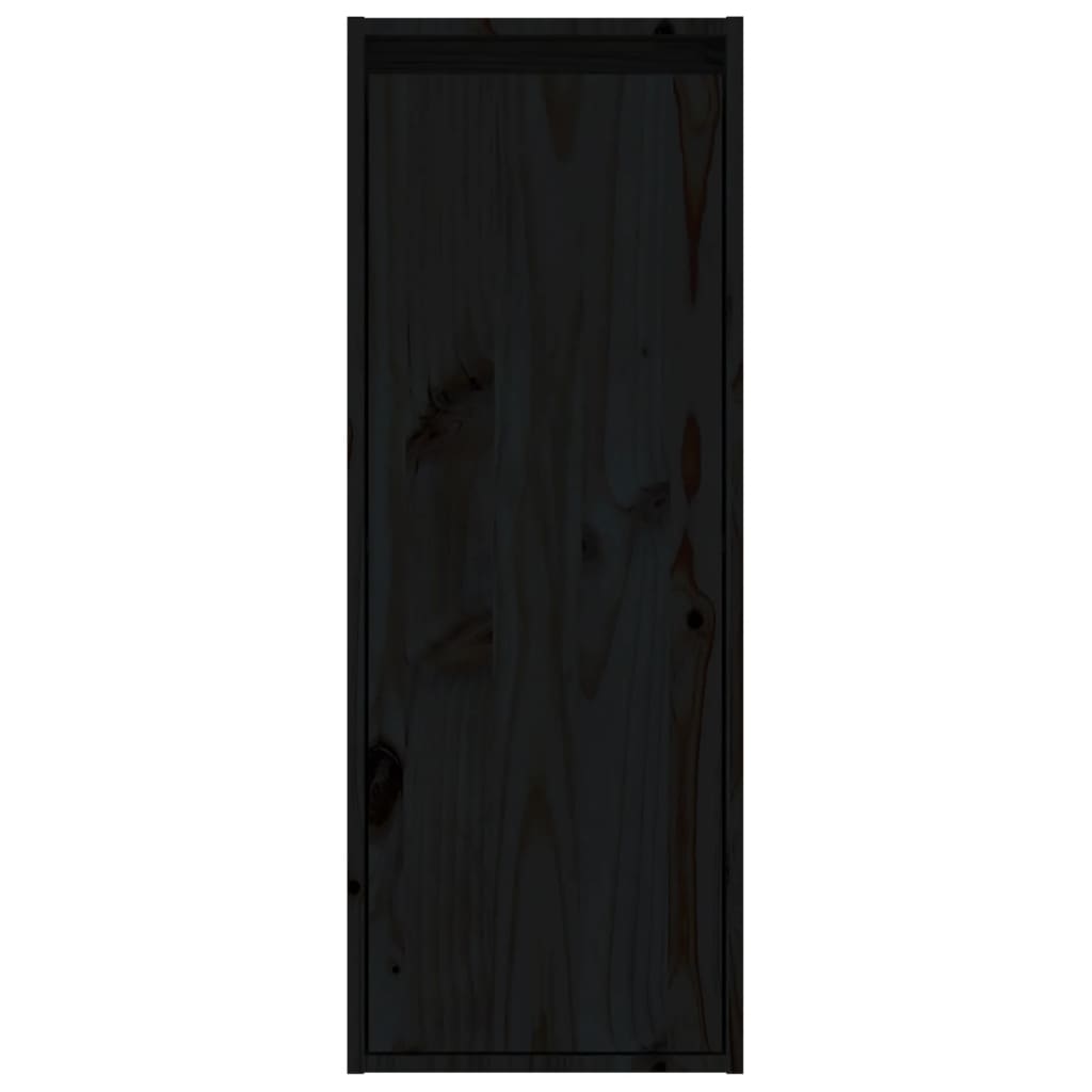 vidaXL Dulapuri de perete 2 buc. negru 30x30x80 cm lemn masiv de pin