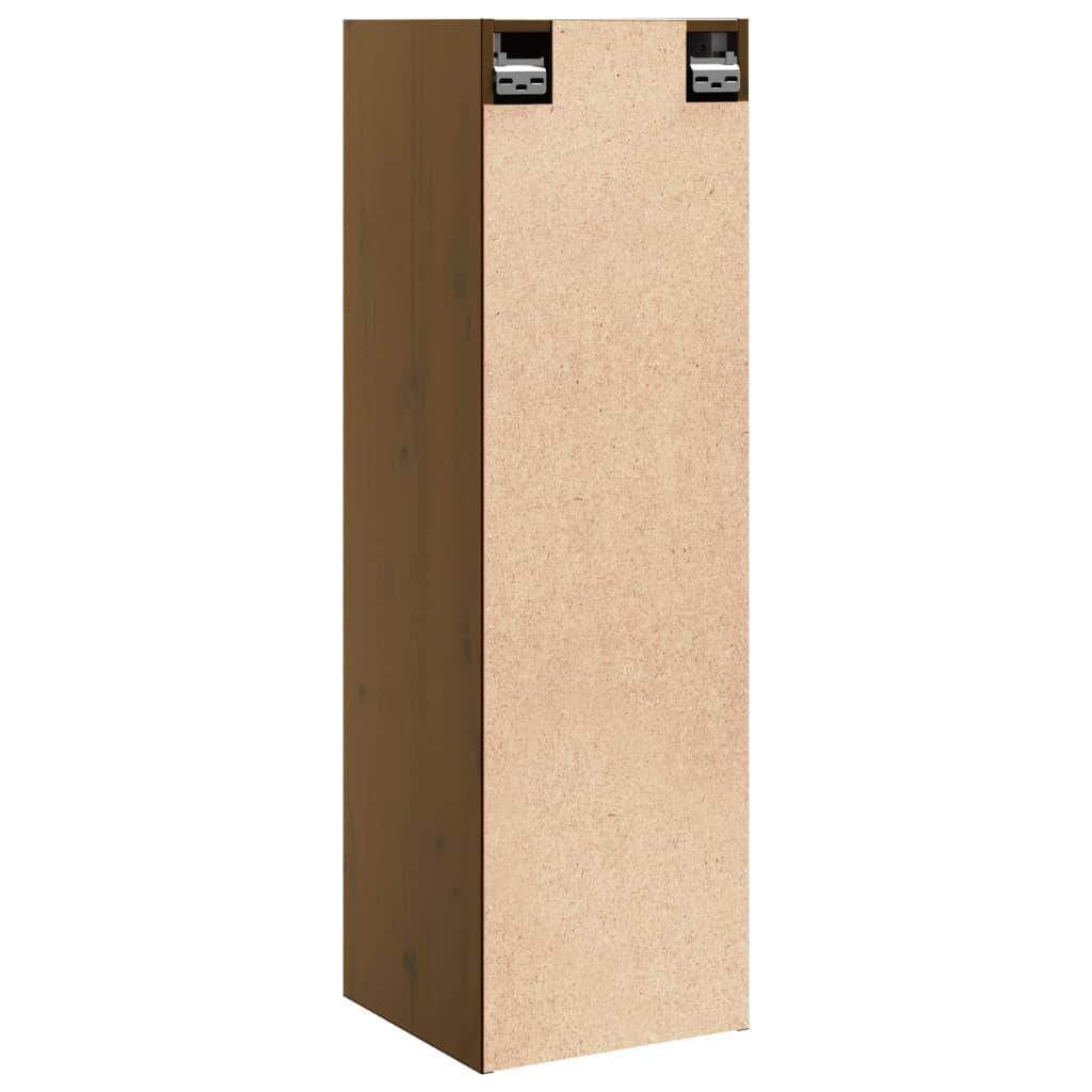 vidaXL Dulap de perete, maro miere, 30x30x100 cm, lemn masiv de pin