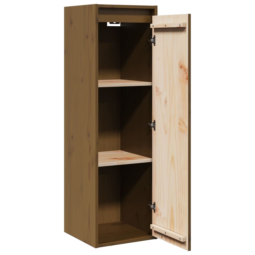 vidaXL Dulapuri perete 2 buc. maro miere 30x30x100cm lemn masiv de pin