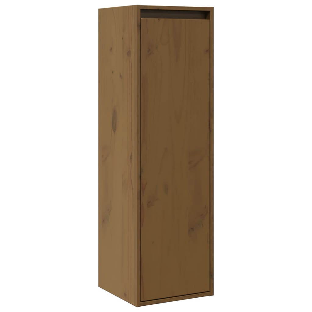vidaXL Dulapuri perete 2 buc. maro miere 30x30x100cm lemn masiv de pin