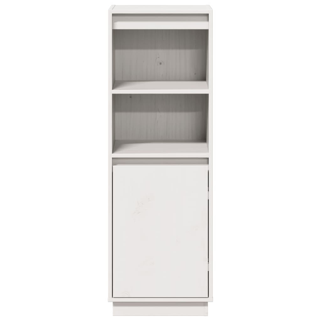 vidaXL Dulap înalt, alb, 37x34x110 cm, lemn masiv de pin