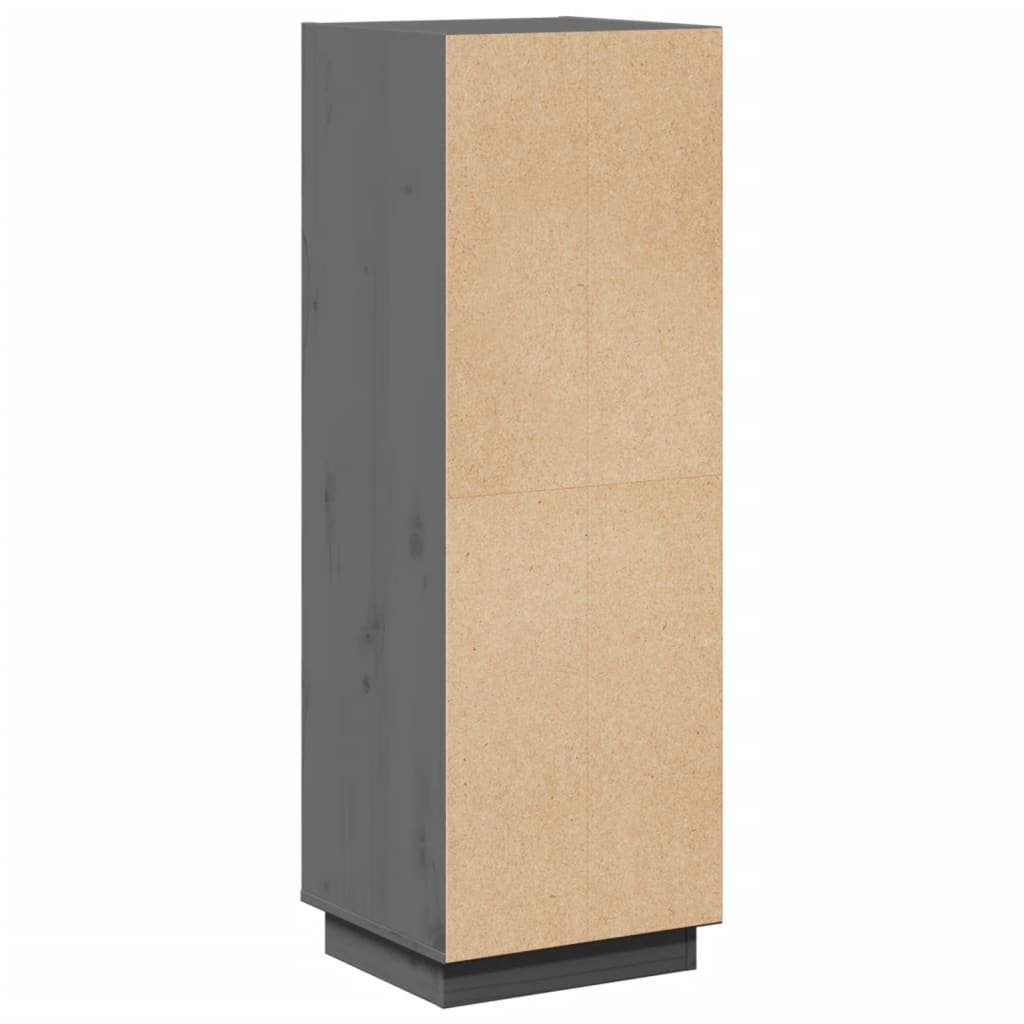 vidaXL Dulap înalt, gri, 37x34x110 cm, lemn masiv de pin