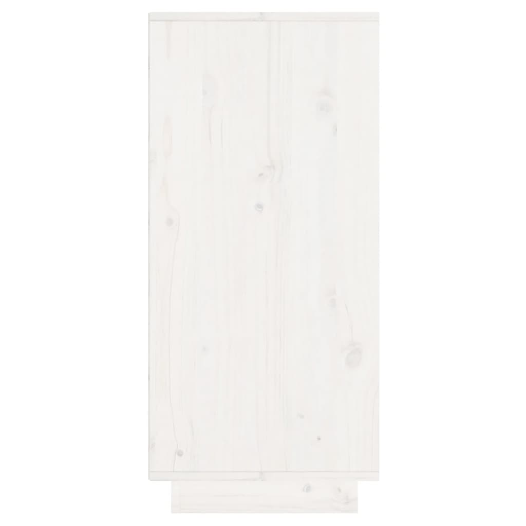 vidaXL Servantă albă 60x34x75 cm din lemn masiv de pin