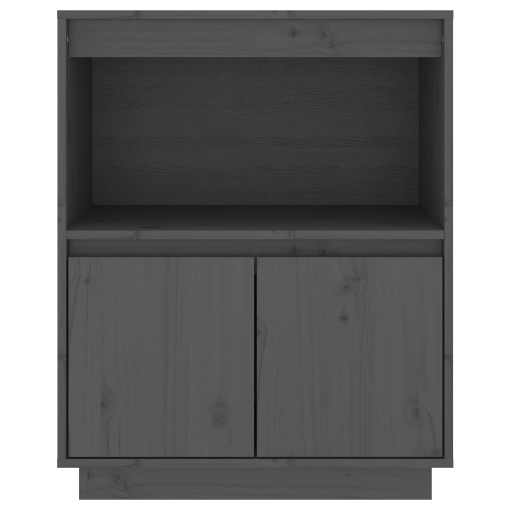 vidaXL Dulap, gri, 60x34x75 cm, lemn masiv de pin