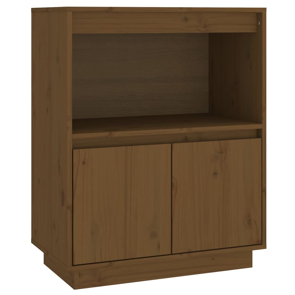 vidaXL Dulap, maro miere, 60x34x75 cm, lemn masiv de pin