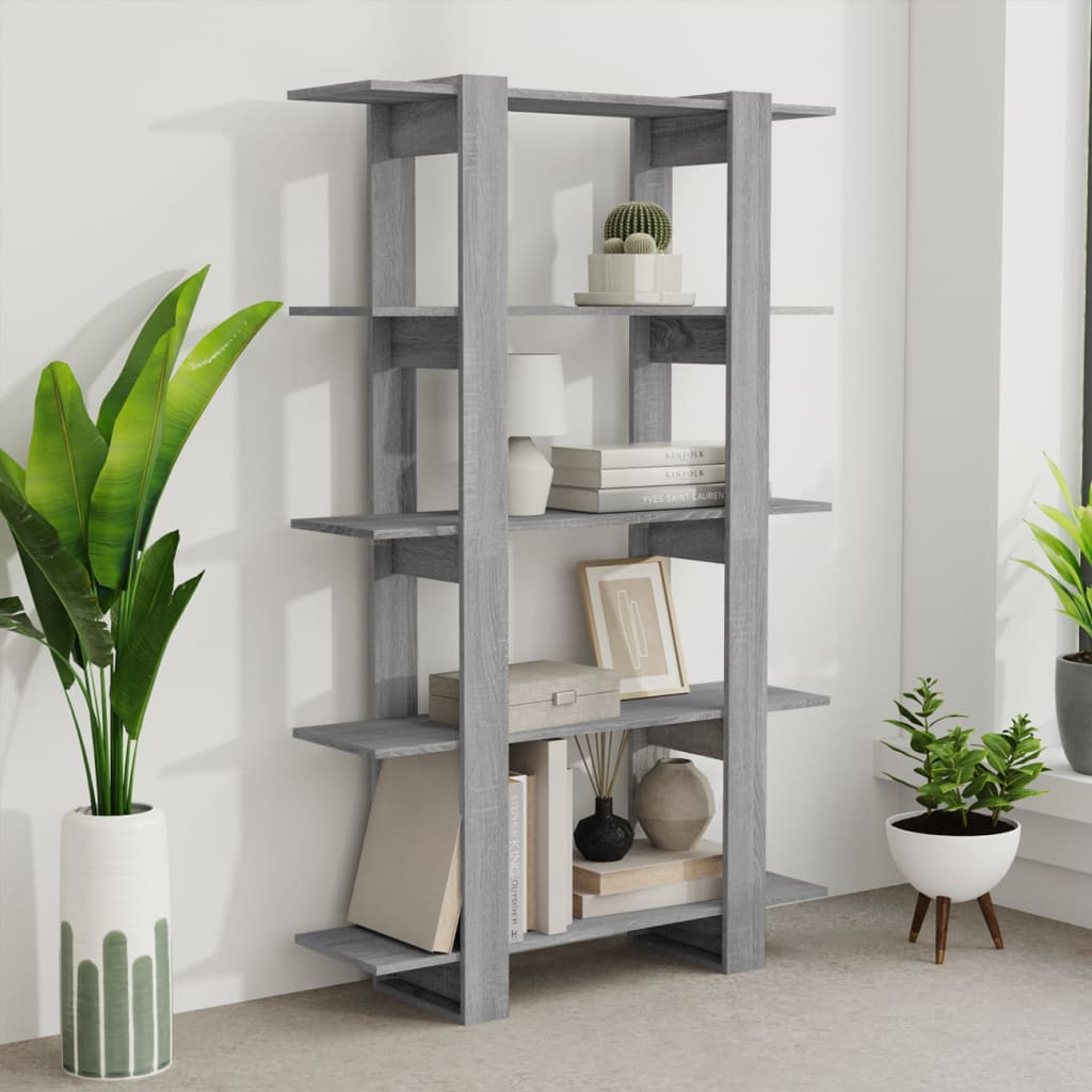 vidaXL Bibliotecă/Separator cameră, gri sonoma, 100x30x160 cm vidaXL Bibliotecă/Separator cameră, gri sonoma, 100x30x160 cm