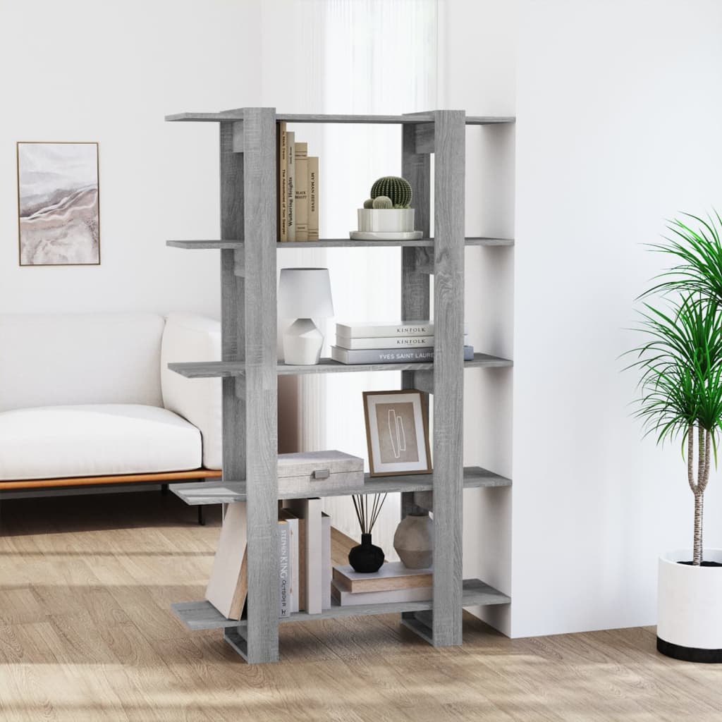 vidaXL Bibliotecă/Separator cameră, gri sonoma, 100x30x160 cm vidaXL Bibliotecă/Separator cameră, gri sonoma, 100x30x160 cm