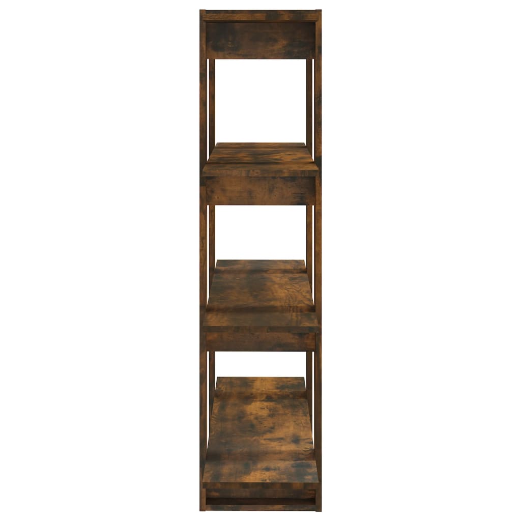 vidaXL Bibliotecă/Separator cameră, stejar fumuriu, 100x30x123,5 cm vidaXL Bibliotecă/Separator cameră, stejar fumuriu, 100x30x123,5 cm