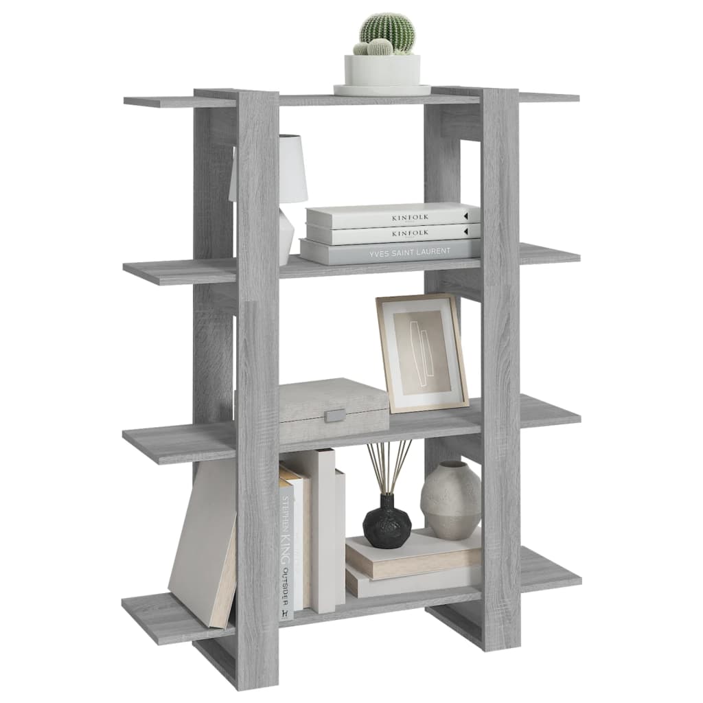vidaXL Bibliotecă/Separator cameră, gri sonoma, 100x30x123,5 cm vidaXL Bibliotecă/Separator cameră, gri sonoma, 100x30x123,5 cm