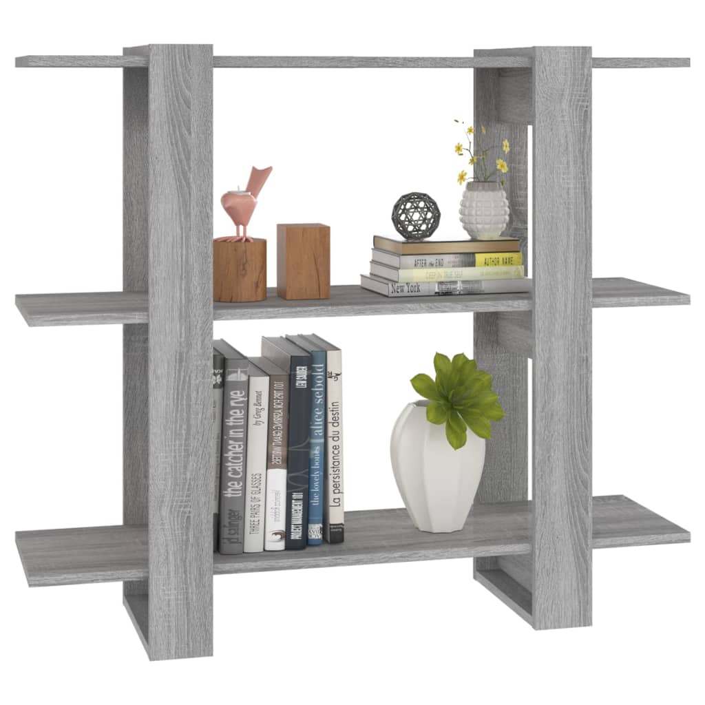vidaXL Bibliotecă/Separator cameră, gri sonoma, 100x30x87 cm vidaXL Bibliotecă/Separator cameră, gri sonoma, 100x30x87 cm