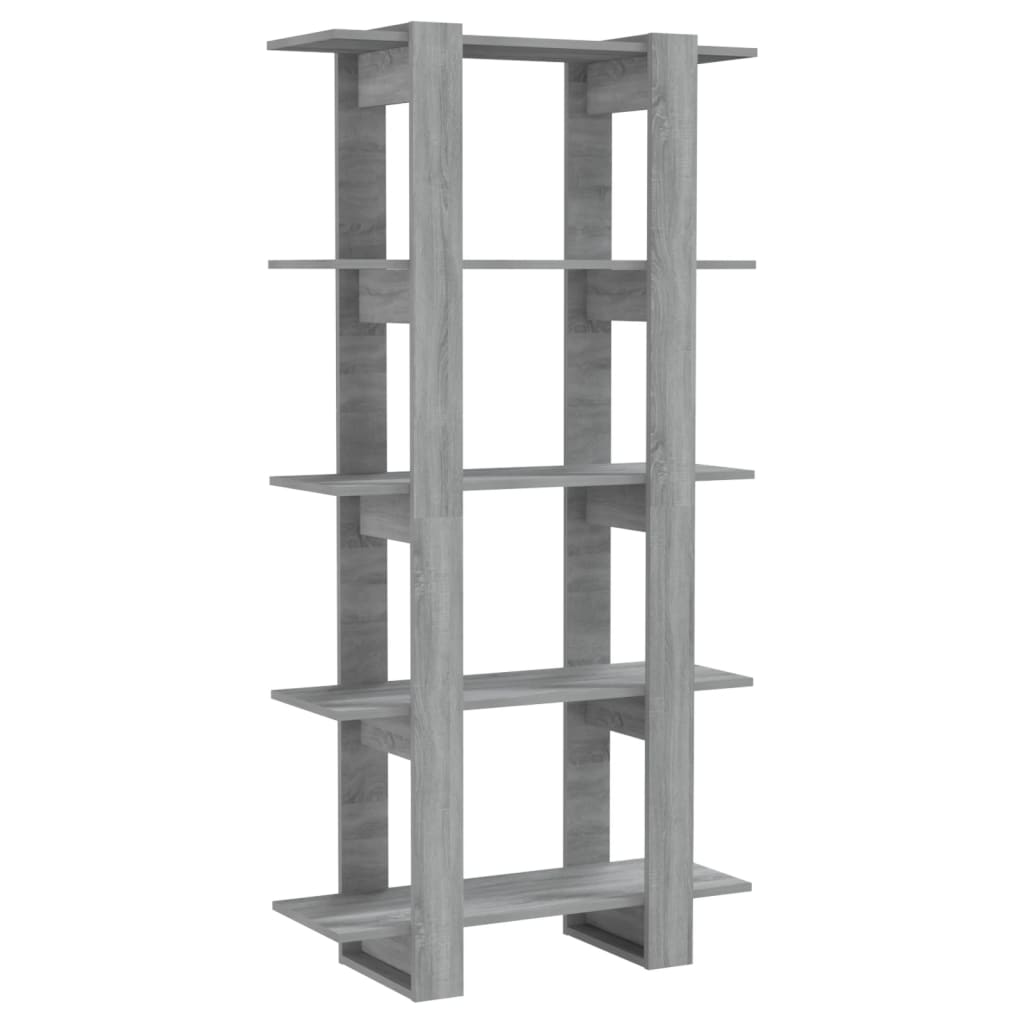 vidaXL Bibliotecă/Separator cameră, gri sonoma, 80x30x160 cm, PAL