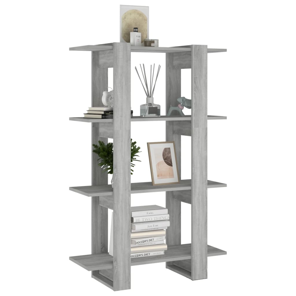 vidaXL Dulap de cărți/Separator de cameră gri sonoma 80x30x123,5 cm vidaXL Dulap de cărți/Separator de cameră gri sonoma 80x30x123,5 cm