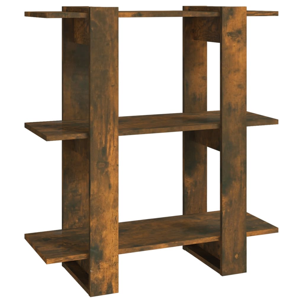 vidaXL Bibliotecă/Separator de cameră, stejar fumuriu, 80x30x87cm vidaXL Bibliotecă/Separator de cameră, stejar fumuriu, 80x30x87cm