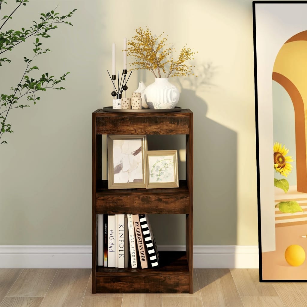 vidaXL Bibliotecă/Separator cameră, stejar fumuriu, 40x30x72 cm vidaXL Bibliotecă/Separator cameră, stejar fumuriu, 40x30x72 cm