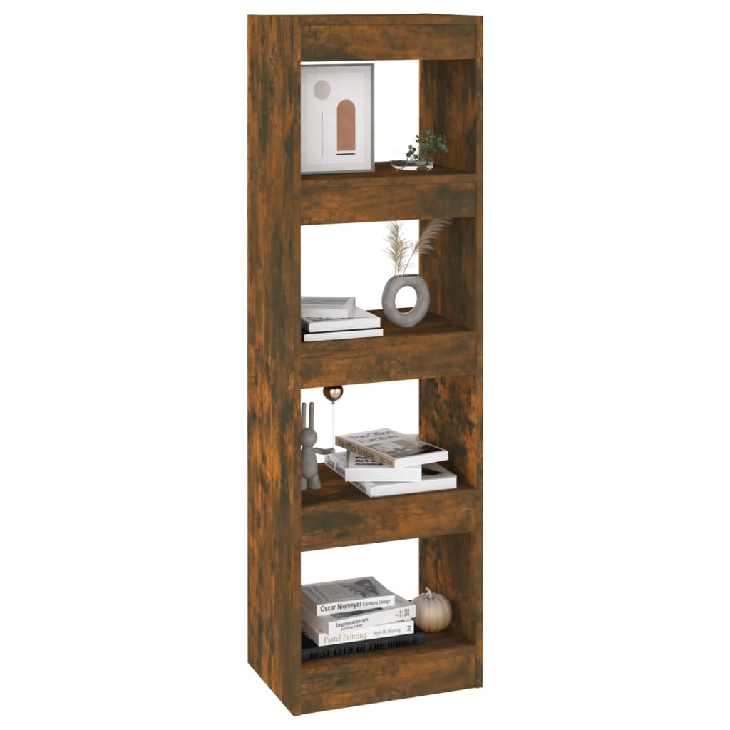 vidaXL Bibliotecă/Separator de cameră, stejar afumat, 40x30x135 cm vidaXL Bibliotecă/Separator de cameră, stejar afumat, 40x30x135 cm