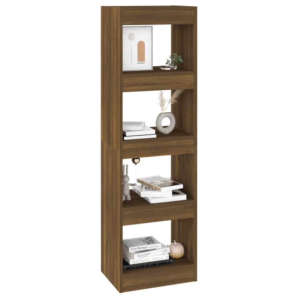 vidaXL Bibliotecă/Separator de cameră, stejar afumat, 40x30x135 cm vidaXL Bibliotecă/Separator de cameră, stejar afumat, 40x30x135 cm