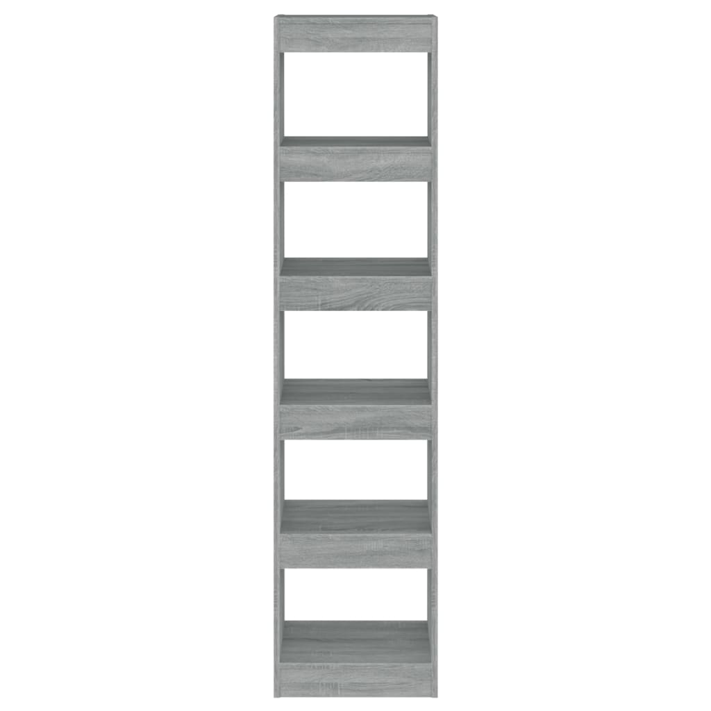 vidaXL Bibliotecă/Separator cameră, gri sonoma, 40x30x166 cm vidaXL Bibliotecă/Separator cameră, gri sonoma, 40x30x166 cm