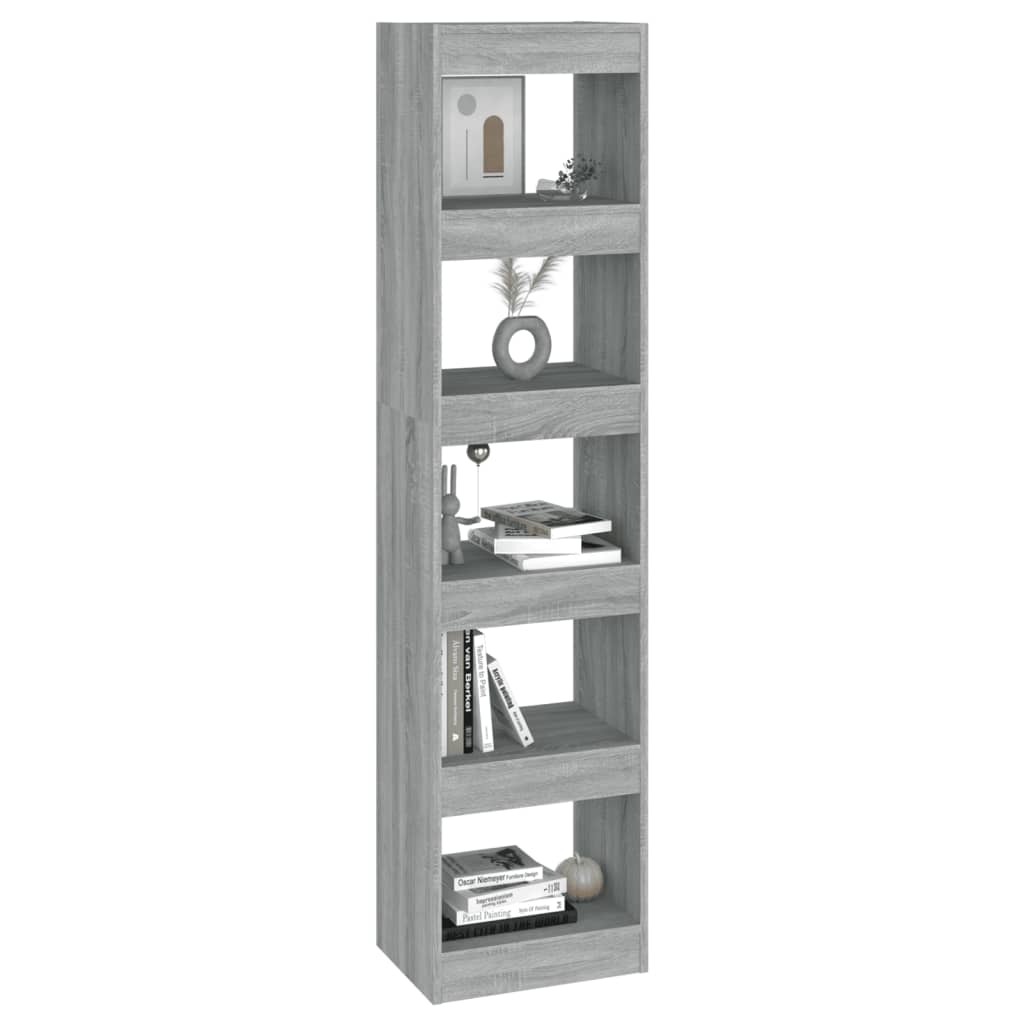 vidaXL Bibliotecă/Separator cameră, gri sonoma, 40x30x166 cm vidaXL Bibliotecă/Separator cameră, gri sonoma, 40x30x166 cm