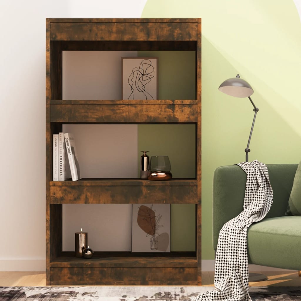 vidaXL Bibliotecă/Separator cameră, stejar fumuriu, 60x30x103 cm PAL vidaXL Bibliotecă/Separator cameră, stejar fumuriu, 60x30x103 cm PAL